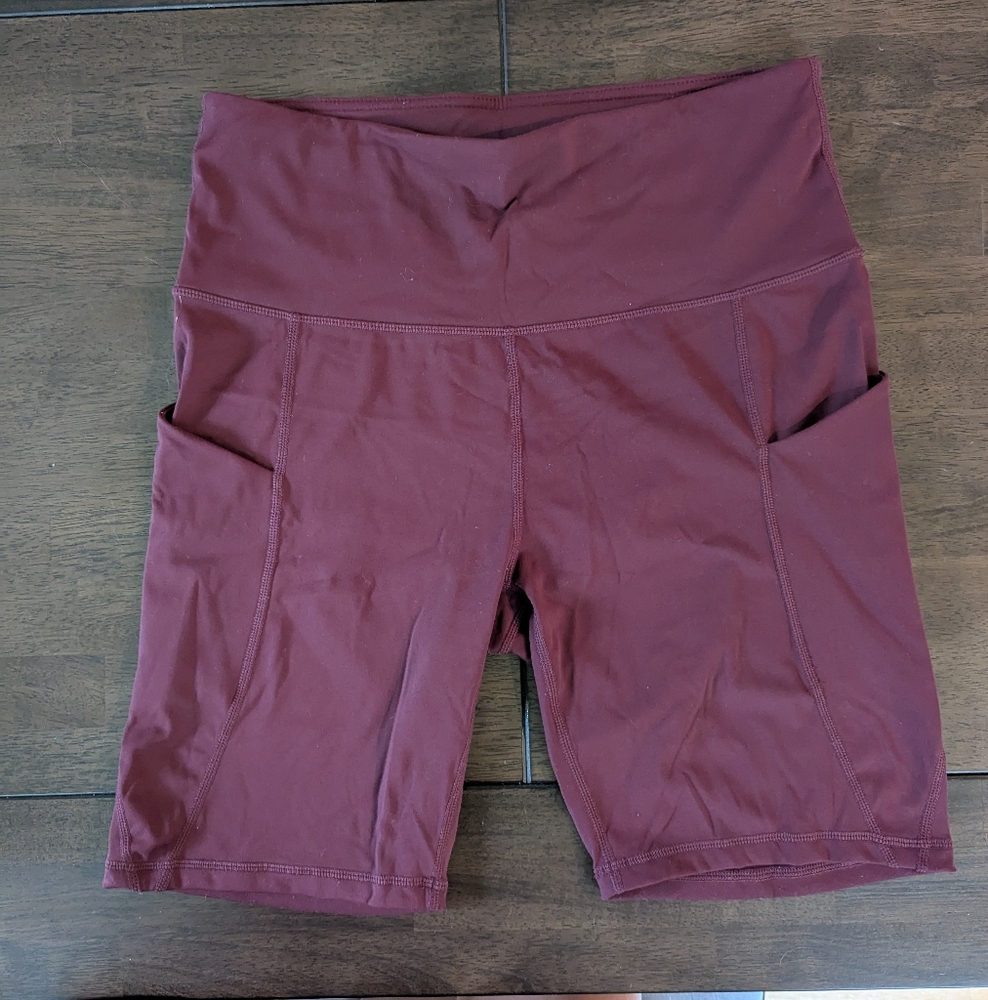 Women's Burgundy Bike Shorts